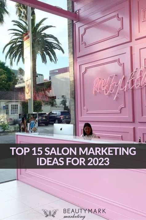 In an over-saturated market, salons need to stand out in order to attract dream clients. In the business of beauty, the bar is set high. Salons are everywhere, and it is important to understand how you can differentiate yourself to attract clients. Here are the top 15 salon marketing ideas for 2023 to help you develop a solid clientele: Business Store Front Ideas, Salon Suite Grand Opening Ideas, Salon Door Design, Salon Event Ideas, Salon Entrance Ideas, Salon Product Display Ideas, Salon Grand Opening Ideas, Hair Salon Retail, Cosmetic Business Ideas