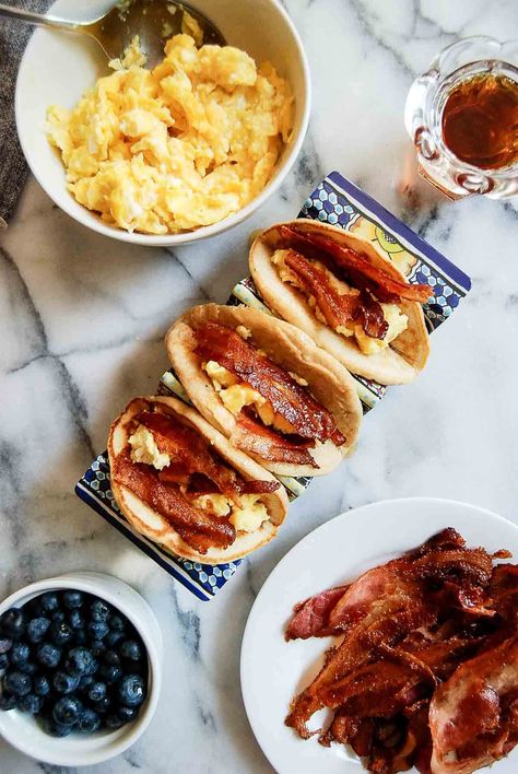 Pancake Tacos With Eggs And Bacon - Fun Breakfast Recipe | Front Range Fed Stuffed Pancakes Bacon And Eggs, Pancake Tacos Breakfast, Pancake Tacos, Pancakes And Eggs, Patio Cafe, Breakfast Tacos Recipe, Zucchini Chocolate Chip Muffins, Bacon Pancakes, Eggs And Bacon