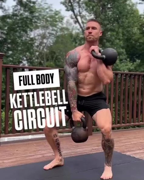 Kettlebell Circuit Workout, Kettlebell Clean, Full Body Kettlebell Workout, Kettlebell Circuit, Kettle Bell, Conditioning Workouts, Circuit Workout, Kettlebell Workout, Men’s Health