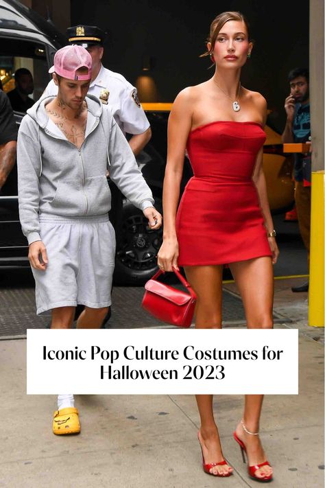 Halloween Costume Couple 2024, Brittney And Justin Costume, Justin Bieber And Hailey Bieber Costume, Hailey Bieber Justin Bieber Costume, Best Vma Outfits, Couples Costume Halloween 2024, Y2k Costume Ideas Men, Hailey Beiber Halloween Costumes, Jackie O And Jfk Costume