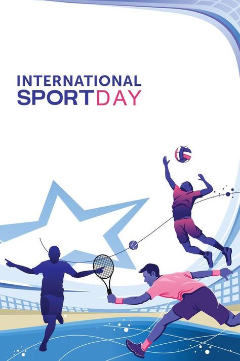 International Sports Day, Sports Background, Day Illustration, Sports Day, Logo Banners, Cityscape Photos, Illustration Graphic Design, Nature Backgrounds, Heart With Arrow