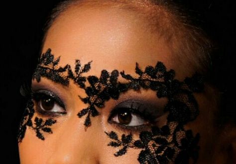 Mask Makeup, Lace Mask, Lace Making, Creative Makeup, Fashion Shoot, Lace Applique, Makeup Accessories, Makeup Inspo, Art References