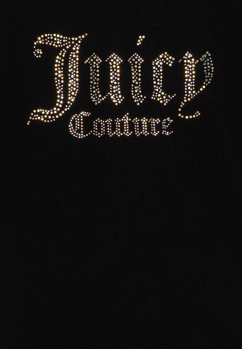 Juicy Couture DIAMANTE BOYFRIEND TEE - T-Shirt print - black Juicy Couture Wallpaper, Juicy Couture Aesthetic, Friend Game Night, Juicy Couture Clothes, Juicy Bag, 2000s Wallpaper, Couture Clothes, Juicy Couture Baby, Juicy Couture Tracksuit