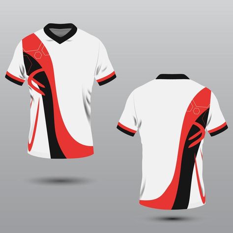 Camouflage Sports jersey t shirt design concept vector template. Jersey concept with front and back view for cricket, volleyball, tennis and badminton uniform Badminton Uniform, Template Jersey, Volleyball T Shirt Designs, Badminton Shirt, Volleyball Tshirts, Sports Jersey Design, T Shirt Design Template, Vector Template, Back View