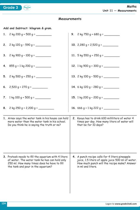 #mathsworksheet #englishworksheets #cbse #ncert Class 3 Maths, Class 4 Maths, Math Measurement, Adding And Subtracting, 3rd Grade Math, Grade 3, The Unit