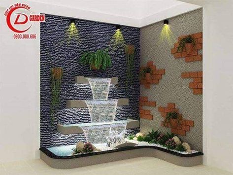 Backyard Waterfall Ideas Backyard Waterfall Ideas, Water Fountain Ideas, Water Fountain Garden, Backyard Waterfall, Indoor Wall Fountains, Waterfall Ideas, Outdoor Wall Fountains, Water Fountain Design, Fountain Ideas