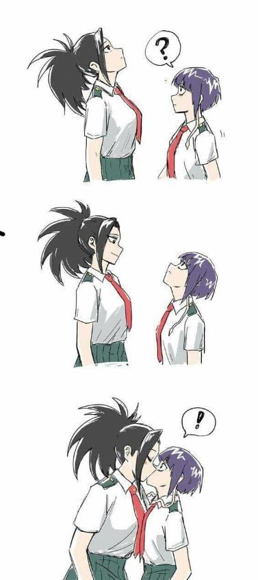 Momo X Jirou, Yuri Comics, Yuri Manga, My Hero Academia Shouto, Mha Ships, Yuri Anime, My Hero Academia Memes, Buko No Hero Academia, Anime Girlxgirl