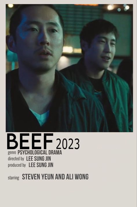 Beef Tv Show, Beef Series, Beef Show, Ali Wong, Acting Techniques, Young & Hungry, Steven Yeun, Film Cover, Drama Ideas