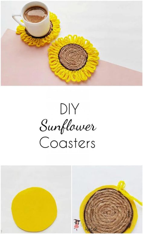 DIY Sunflower Coasters ( Easy Step by Step Tutorial) 8 Cute Easy Crafts For Adults, Super Easy Fall Crafts, Easy Crafts For Beginners Diy, Fun September Crafts For Kids, Mother’s Day Craft Ideas For Adults, Care Home Arts And Crafts, Craft For Adults Home Decor, Diy Crafts For Seniors Citizens, October Craft Ideas For Seniors