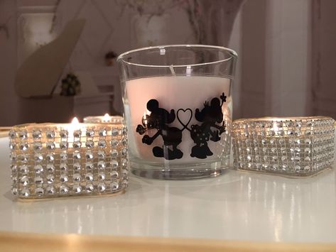 Minnie Mouse Candle, Mickey Mouse Candle, Memorial Candles, Disney Candles, Cute Christmas Presents, Change Jar, Purple Pen, Valentines Day Wedding, Minnie And Mickey