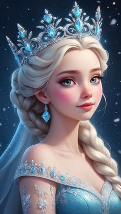 Elsa Anime, Disney Frozen Elsa Art, Disney Princess Artwork, Disney Princess Elsa, Unicorn Pictures, Disney Princess Fashion, Karakter Disney, Princess Pictures, Cute Backgrounds For Phones