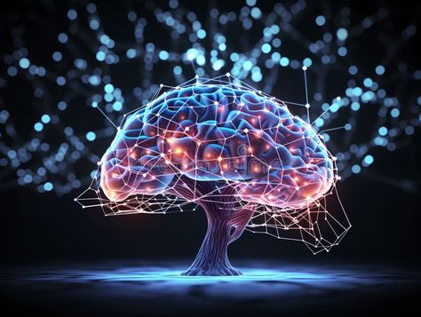 A brain in a circuit with electronic wires - neurosciences and artificial intelligence concept - generative AI stock photo Brain Structure, Neuroscience, Brain, Circuit, Electronics, Photo Image, Stock Photos, Human