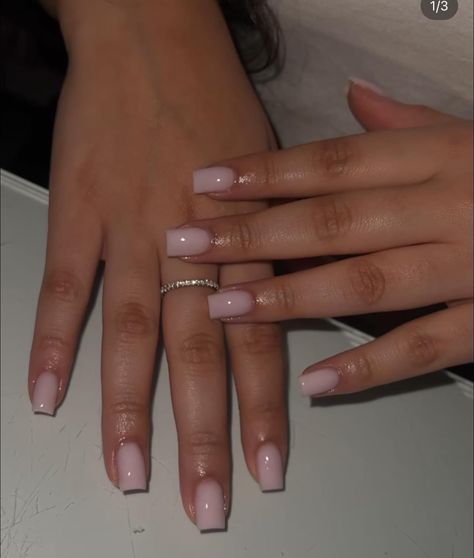 Pink Nail Inspo, Milky Nails, Hippie Nails, French Manicure Nails, One Color Nails, Simple Gel Nails, Girly Acrylic Nails, Work Nails, Short Square Acrylic Nails