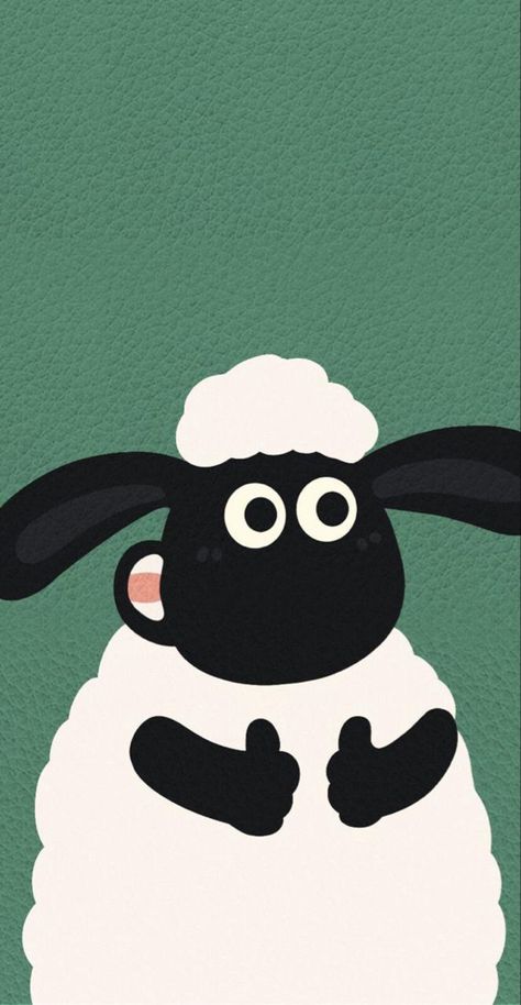 Shaun The Sheep Aesthetic, Shaun The Sheep Wallpapers, Wall Collage Retro, Minimalist Phone Wallpaper, Minimalist Iphone Wallpaper, Love Cartoons, Sheep Cartoon, Brass Faucets, Timmy Time