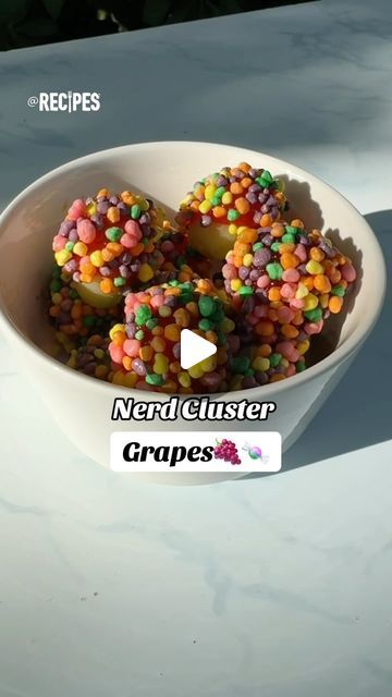 Recipes on Instagram: "Grapes with a pop of candy CRUNCH 🍇🍬Sweet and nerdy deliciousness all in one bite🤓A playful twist on a fruity classic✨ Would you try it👀#recipes #nerds #candygrapes #grapes #fruits #jollyranchers #ASMR #candyfruits #funrecipes #candylovers #easyrecipes #snacktime #fruitsnacks #snacks" Nerds Candy Recipe, Nerds Recipe, Candy Grapes Recipes Jolly Rancher, Candied Grapes Recipe, Candied Grapes, Candy Grapes, Homemade Cookbook, Grape Recipes, Refreshing Snacks