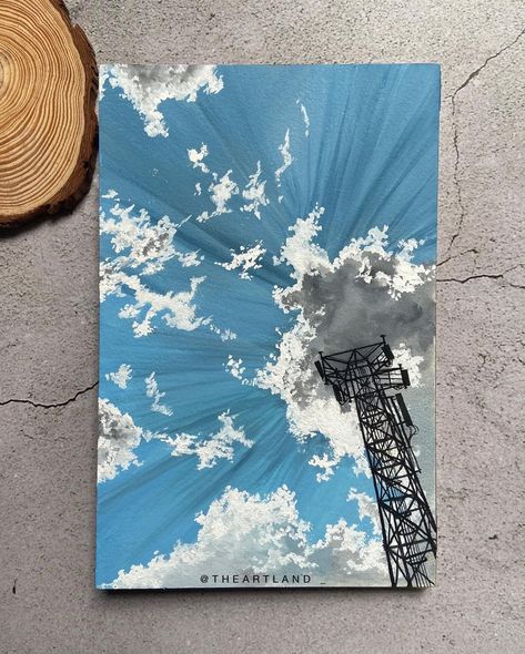 Paintings On Sketch Book, Art Diary Ideas, Sky Art Painting, Beautiful Art Paintings, Abstract Art Painting Diy, Canvas Painting Designs, Painting Art Lesson, Art Painting Gallery, Diary Ideas