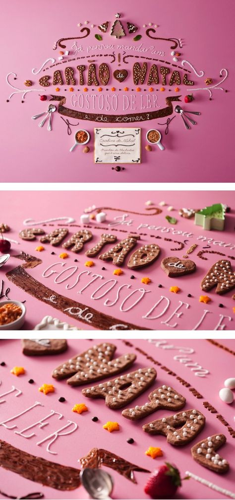 Cookie #typography Food Typography Design, Food Lettering, Collagraphy, Food Typography, Food Type, Type Font, Typography Love, Types Of Lettering, Typography Letters