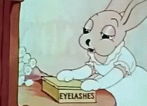 Bunny Eyelashes GIF - Bunny Eyelashes - Discover & Share GIFs Vintage Cartoons, Vintage Bunny, Arte Inspo, Cartoon Memes, Old Cartoons, Aesthetic Gif, Vintage Cartoon, Pics Art, A Cartoon