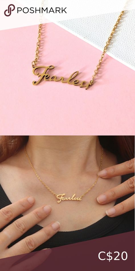 Taylor Swift "Fearless" Necklace Gold Colored Brand New Fearless Necklace, Taylor Swift Jewelry, Taylor Swift Fearless, Necklace Gold, Taylor Swift, Gold Color, Swift, Gold Necklace, Let Me