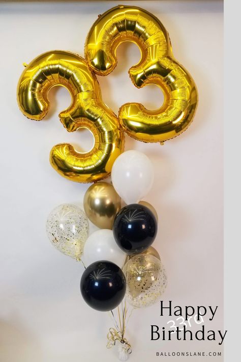 33 Birthday Balloons, Hello 33 Birthday, 33 Birthday Quotes, 33 Number, Happy 33rd Birthday, 33rd Birthday Ideas For Him, 33 Birthday, 33 Birthday Ideas Women, Big Balloons Birthday