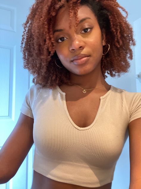 Copper Brown 4c Natural Hair, Ginger Type 4 Hair, Ginger 4c Natural Hair, Copper Hair Brown Skin, Copper Hair Brown, Afro 4c Hairstyles, Afro Hair Dye, Curly Twist, Hair Afro