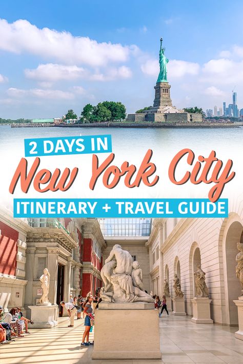 2 Day Itinerary Nyc, Two Days In New York City, 48 Hours In New York City, 2 Days In New York City, 2 Days In Nyc, Seoul Nightlife, New York Trip Planning, Nyc Itinerary, New York City Vacation