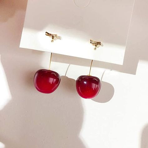 Cherry Drop Earrings, Korean Earrings, Cherry Earrings, Earrings For Girls, Fruit Earrings, Mens Fashion Watches, Gold Dangle Earrings, Buy Earrings, Cute Fruit