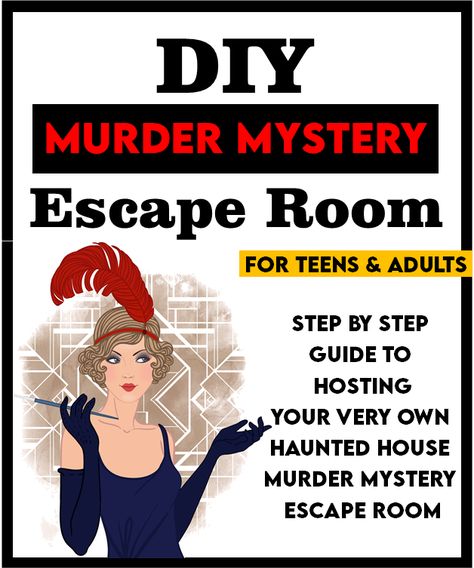 Mystery Room Ideas, Party Ideas Themes Adults, Escape Room Dinner Party, Horror Escape Room Ideas, Escape Room Diy Adults, Scary Escape Room, Diy Mystery Game, Murdermysteryparty Diy, Escape Room Party Ideas