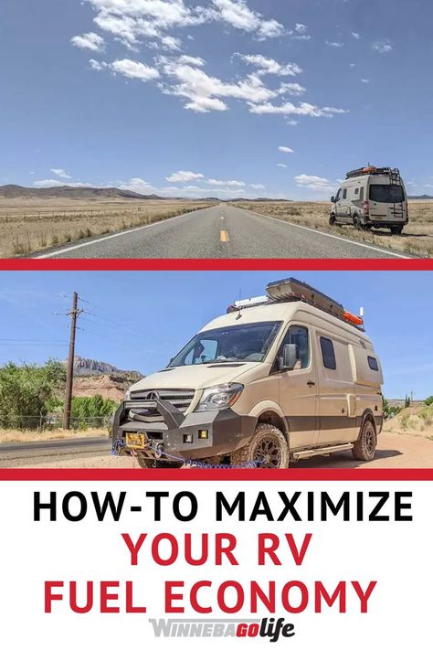 How do you maximize fuel economy in the Winnebago Revel? Join one couple as they share 7 tips to help you get better fuel economy while rv’ing. Whether you are a weekend warrior or living the rv lifestyle reducing fuel costs is always good for the monthly budget. From adjusting your driving style, check tire pressure, to route planning changes for less backtracking, and so much more. Check out the article for all the great tips to maximize your fuel economy no matter what size rig you have. Winnebago Revel, Rv Solar Panels, Rv Gear, Rv Solar, All Pins, Rv Tips, Rv Adventure, Rv Rental, Rv Lifestyle