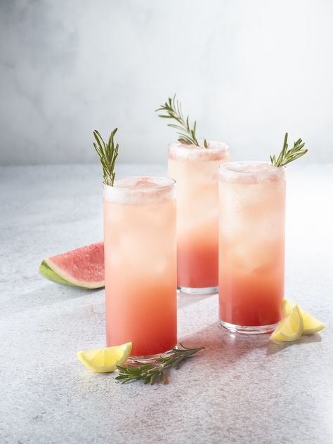 Watermelon Rosemary Lemonade Soda - Watermelon Board Soju Recipes, Watermelon Soda, Rosemary Lemonade, Ginger Soda, Melon Soda, Rosemary Water, Eating Watermelon, Watermelon Feta Salad, Watermelon And Feta