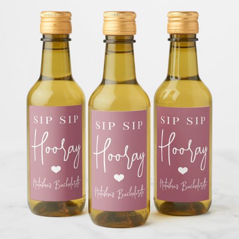 Bottle Labels Design, Cute Bottle, Bachelorette Party Favor, Labels Design, Sip Sip Hooray, Bachelorette Favors, Dusty Sage, Hens Night, Bach Party