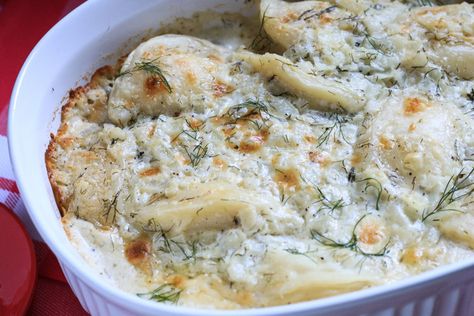 Homemade Perogies Baked in a Creamy Dill Sauce Mushroom Dill Sauce For Perogies, Crockpot Perogies Recipe, Pierogi Sauce, September Dinners, Ukrainian Dinner, Ukraine Recipes, Pierogies Homemade, Homemade Pierogies, Ukrainian Dishes