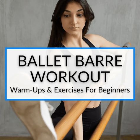 A ballet barre workout routine tones your muscles and helps you lose weight. You don't need any ballet or dance skills, but you do need to be careful not to... Ballet Workout Routine, Ballet Workout Clothes, Ballet Beautiful Workout, Ballet Steps, Ballet Barre Workout, Dance Skills, Ballerina Workout, Cardio Barre, Exercises For Beginners