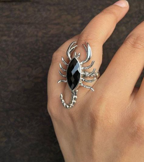 £83.38 £128.27 Scorpio Ring, Scorpion Ring, Scorpio Jewelry, Big Statement Rings, Blue Topaz Pendant Necklace, Scorpio Necklace, Zodiac Rings, Animal Ring, Moonstone Ring Sterling Silver