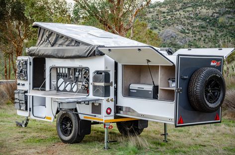 Offroad Camping Trailer, Pickup Camping, Eriba Puck, Teardrop Trailer Plans, Camping Gear Diy, Camping Trailer Diy, Small Camper Trailers, Teardrop Camper Trailer, Diy Camper Trailer