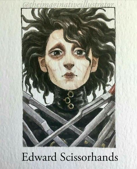 Edward Scissor, Scissor Hands, Tim Burton Movies, Tim Burton Art, Edward Scissorhands, Tim Burton, Johnny Depp, A Drawing, Drawing Ideas