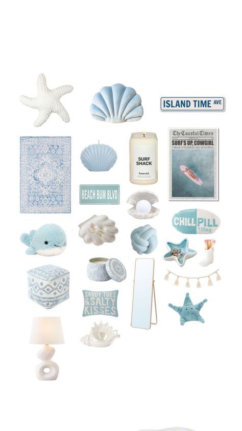 Light Blue Rooms, Coastal Room Decor, Decorating Your Living Room, Ocean Room Decor, Beachy Room Decor, Beach Room Decor, Ocean Room, Coastal Decorating Living Room, Coastal Bedroom Decorating