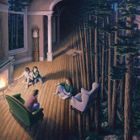 Robert Gonsalves, Rob Gonsalves, Amazing Optical Illusions, Jim Warren, Illusion Paintings, Science Words, Canadian Painters, Art Surreal, Magical Realism