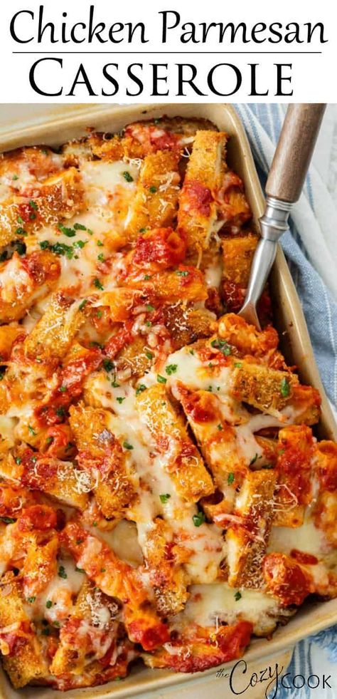 Chicken Parmesan Recipe Easy, Parmesan Casserole, Chicken Parmesan Casserole, Parmesan Recipe, Simple Chicken, Recipe Chicken, Easy Casserole Recipes, Goulash, Chicken Recipes Casserole