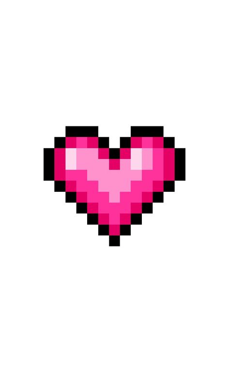 Pixel Heart Aesthetic, Pixel Heart Png, Pixel Art Coeur, Heart Minecraft, Hearts Pixel Art, Pixel Art Heart, Heart Pixel Art, Minecraft Heart, Pixelated Heart