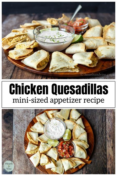 Low carb and delicious these mini chicken quesadillas make a great appetizer, finger food, or snack no matter what the occasion. Chicken Quesadillas Appetizers, Mini Chicken Quesadillas Appetizers, Quesadilla Appetizers Mini, Quesadilla Wreath, Mini Mexican Appetizers, Birthday Party Appetizers Easy, Mini Quesadillas Appetizers, Chicken Finger Foods, Mini Finger Foods