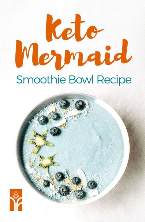 Beauty Boosting Mermaid Smoothie Bowl - and it's Keto Friendly! Keto Smoothie Bowl, Mermaid Smoothie, Green Smoothie Challenge, Keto Smoothie, Health Smoothie Recipes, Keto Smoothie Recipes, Anti Oxidant Foods, Lazy Keto, Bon Apetit