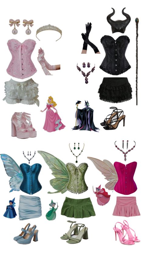 Friends Halloween costume Fall Fairy Costume, Sleeping Beauty Halloween Costume, Sleeping Beauty Halloween, Maleficent Halloween Costume, Partner Halloween Costumes, Halloween Costumes For Work, Horror Halloween Costumes, Maleficent Costume, Classy Halloween Costumes