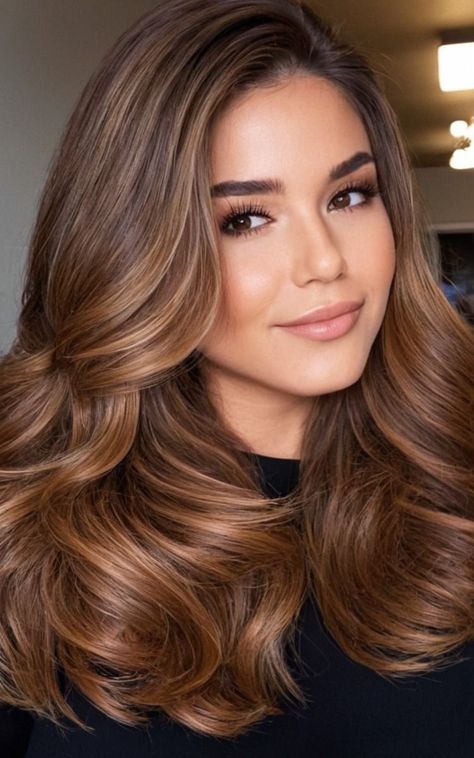 Hair Color For Honey Eyes, Bayalage Light Brown Hair, Warm Honey Highlights, Warm Honey Brown Hair, Honey Colored Hair, Honey Brown Hair Color, Brown Hair Ideas, Hair Color For Brown Skin, Brown Hair Color Ideas