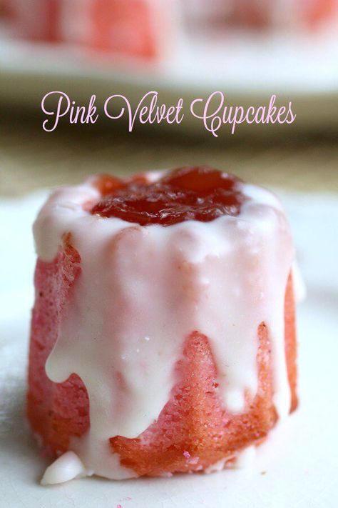 Pink velvet cupcakes are tender and sweet with a delicate white chocolate almond flavor. Perfect for baby or bridal showers! From RestlessChipotle.com Party Food Ideas Desserts, Pink Party Food Ideas, Food Ideas Desserts, Pink Party Food, Cupcake Store, Pink Party Foods, Velvet Recipes, Pink Velvet Cupcakes, Restless Chipotle