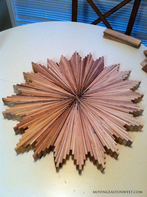 DIY: Sunburst Mirror - House of Staggs Diy Sunburst Mirror, Sunburst Clock, Wood Embroidery, Electric Sander, Holiday Crafts Diy, Mirror House, Home Decor Blog, Stars Craft, Sunburst Mirror