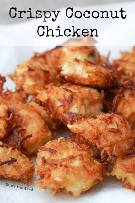 Crispy Coconut Chicken, Low Carb Chicken Recipes, Coconut Chicken, Favorite Chicken, Chicken Bites, Poke Cake, Low Carb Chicken, Chicken Dishes Recipes, Poultry Recipes