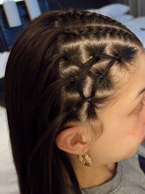 Braids Gymnastics, Cool Braided Hairstyles For Sports, Braided Sporty Hairstyles, Hair Braid Ideas, Lacrosse Hair, Basketball Hair, Hockey Hair, Softball Hair, Soccer Hairstyles