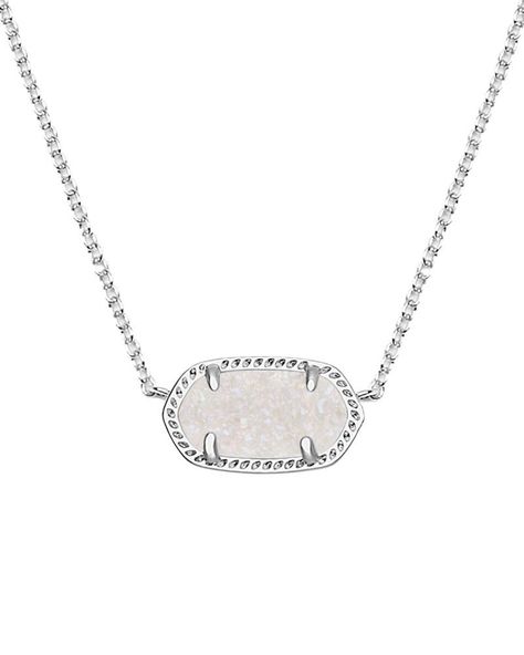 Elisa Pendant Necklace, Silver Necklace Designs, School Clothing, Kendra Scott Elisa, Silver Necklace Simple, Oval Pendant Necklace, Kendra Scott Necklace, Wear Necklaces, Birthday Wishlist