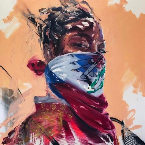 Graffiti Art Magazine on Instagram: “« 1803 » by Hopare. A woman draped in the Haitian flag. L’Union fait la Force, with Unity there is Strength. This guiding principle has…” Haitian Art Paintings, Haitian Mythology, Haitian Paintings, Haitian Revolution Art, Haiti Map Art, Refugees Art, Haiti Revolution, Revolution Art, Haitian Flag